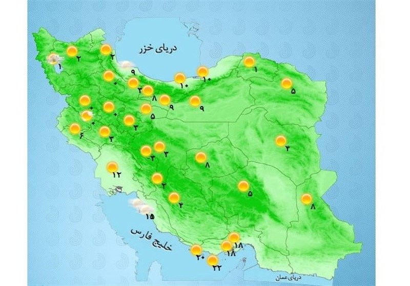 هواشناسی ایران ۱۴۰۰/۰۳/۲۷